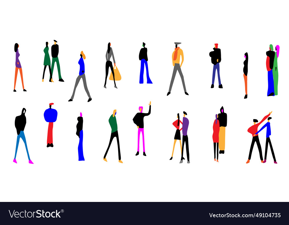 Modern people abstract Royalty Free Vector Image