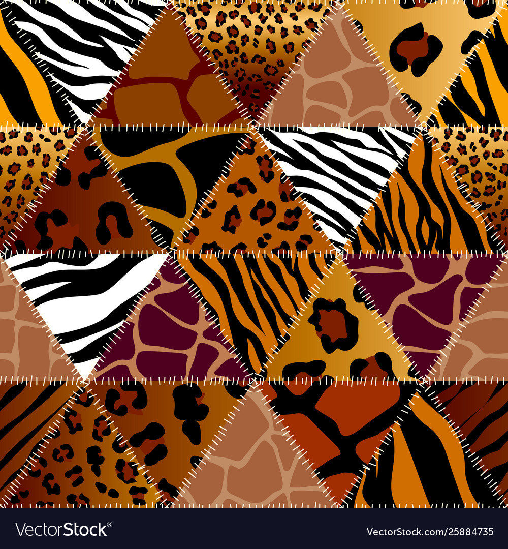 Patchwork textile pattern seamless quilting vector image Patchwork textile pattern seamless quilting