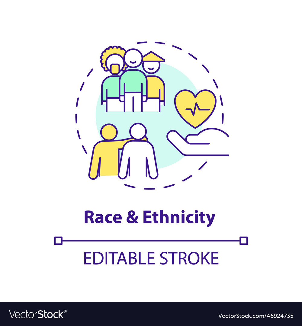 Race and ethnicity concept icon Royalty Free Vector Image