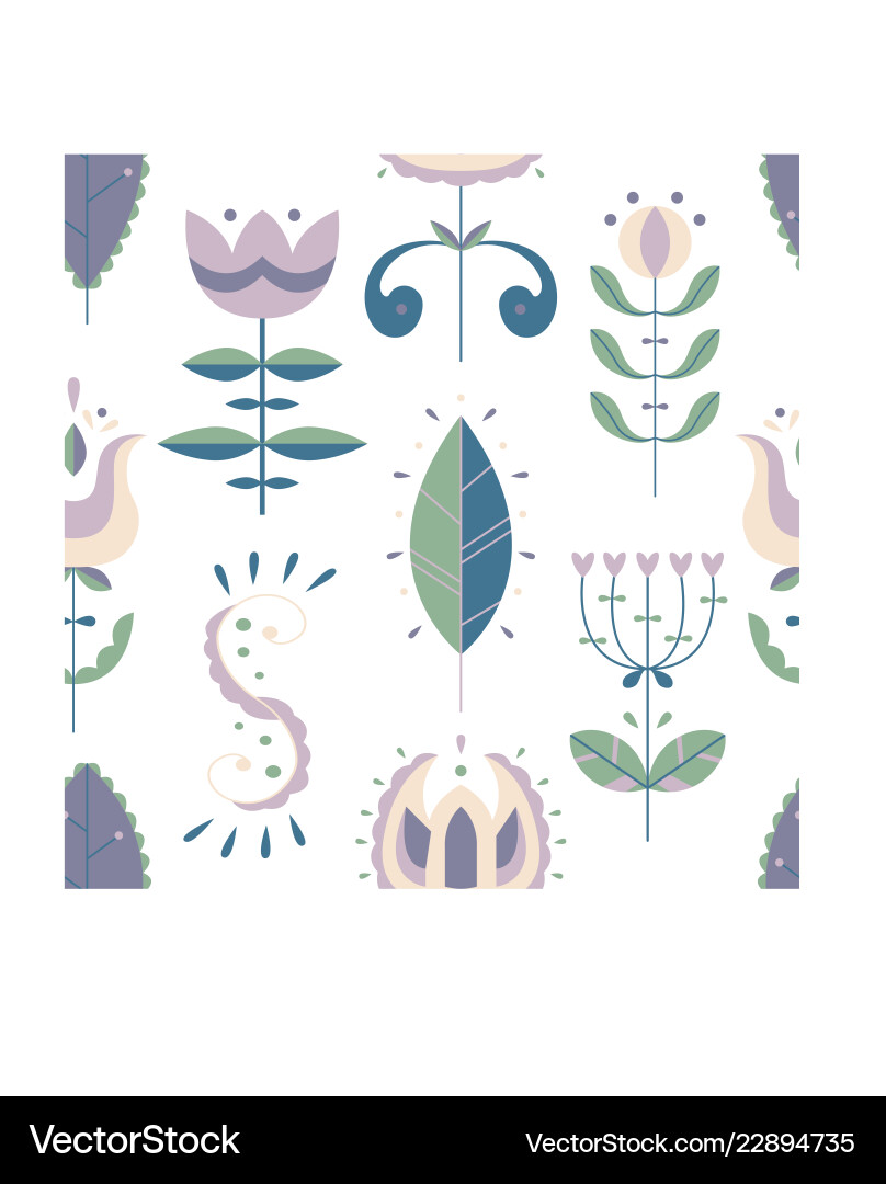 Seamless pattern in scandinavian Royalty Free Vector Image