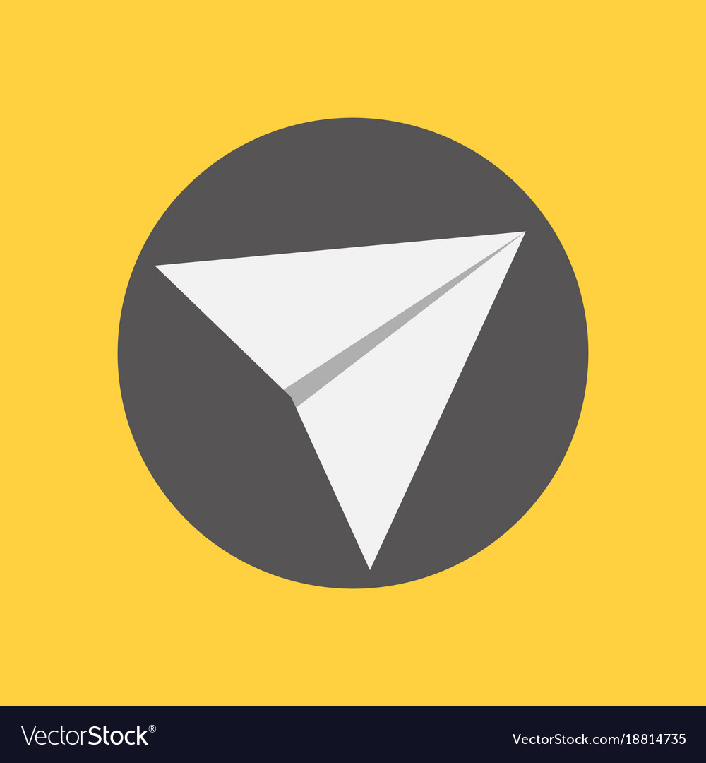 Simple send button paper plane