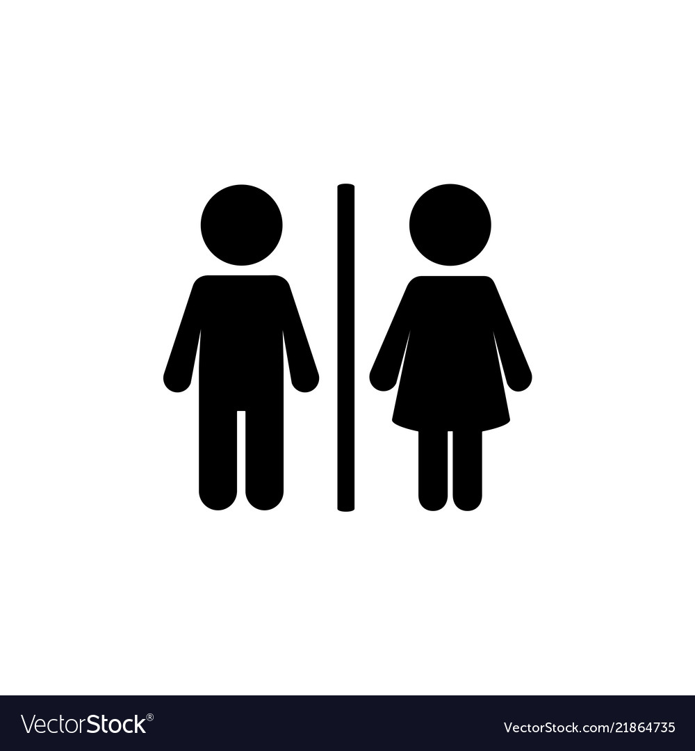 Toilet flat icon Royalty Free Vector Image - VectorStock