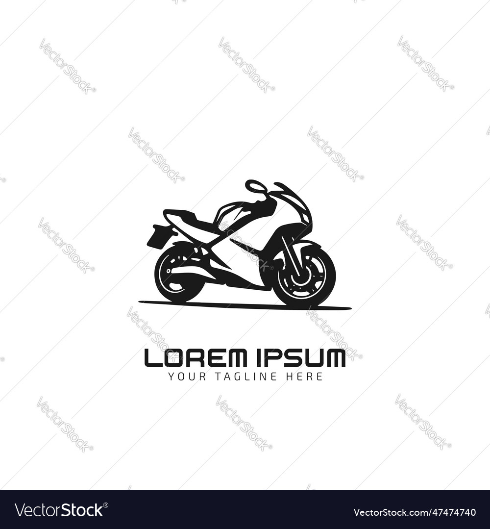 Bike minimal logo silhouette icon template