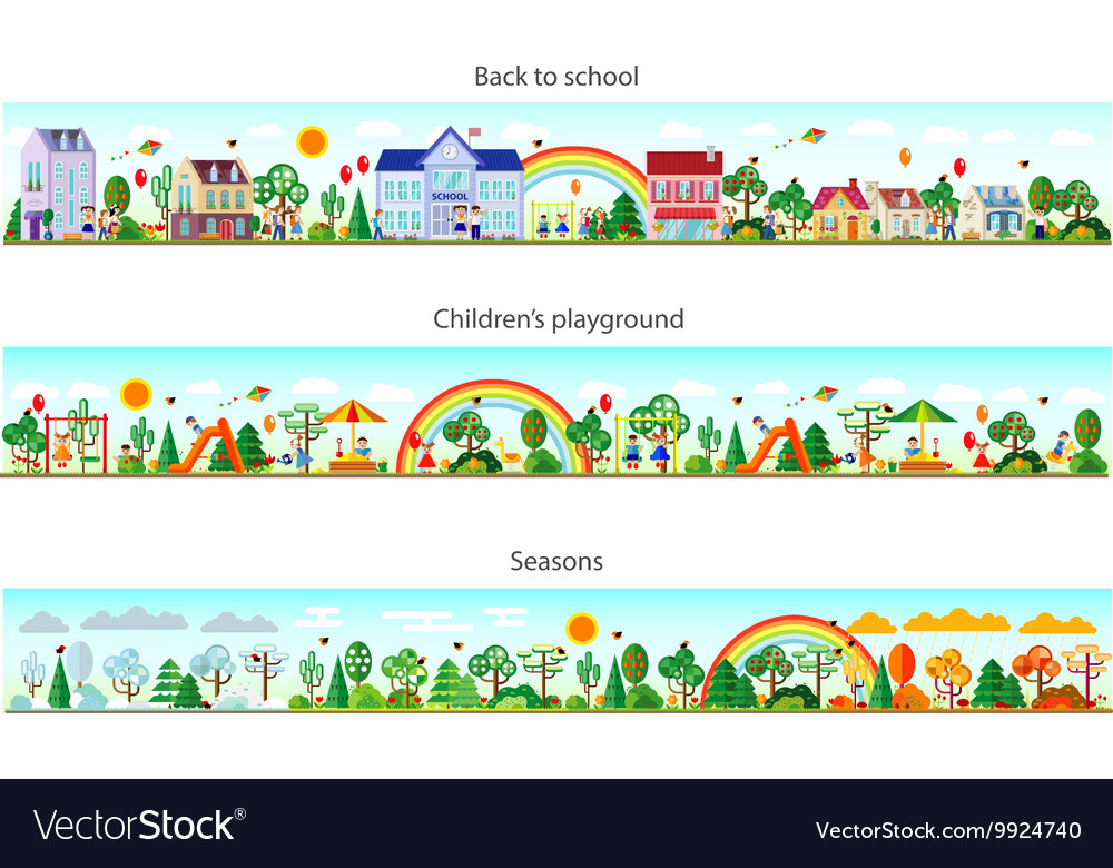 Header set in flat style