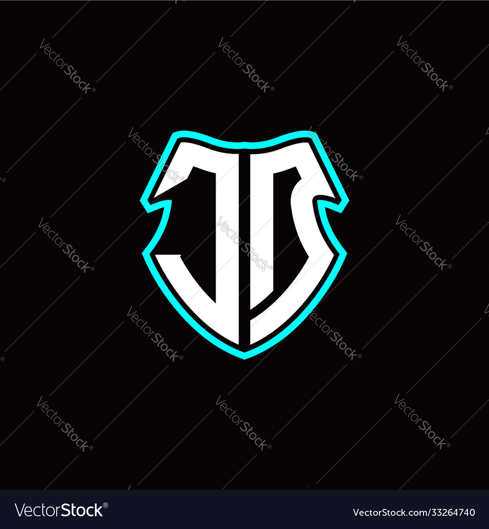 Jd initial logo design with a shield shape vector image Jd initial logo design with a shield shape
