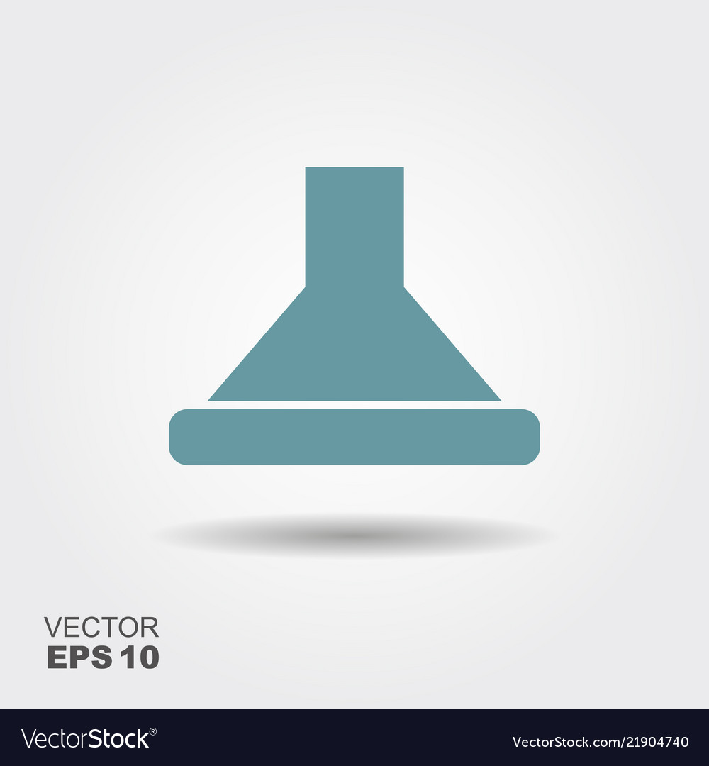 Kitchen hood icon in flat style isolated on grey