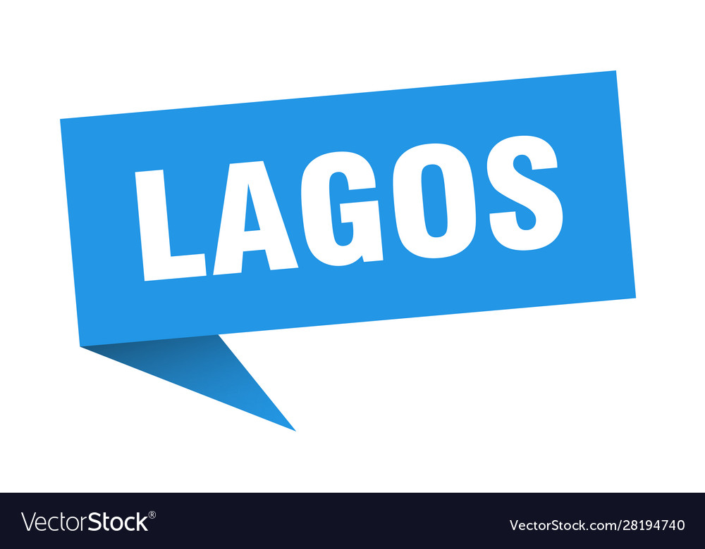 Lagos sticker blue signpost pointer sign