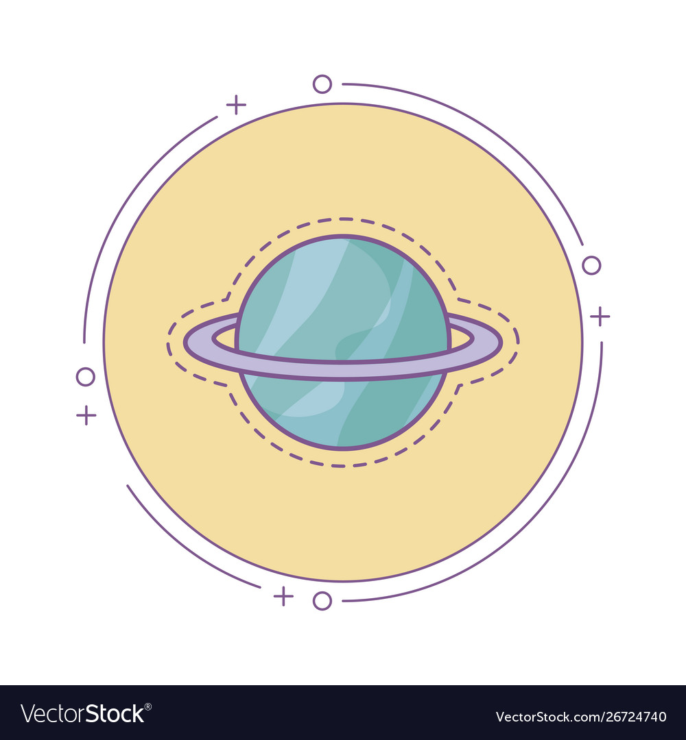 Patch saturn planet in frame circular