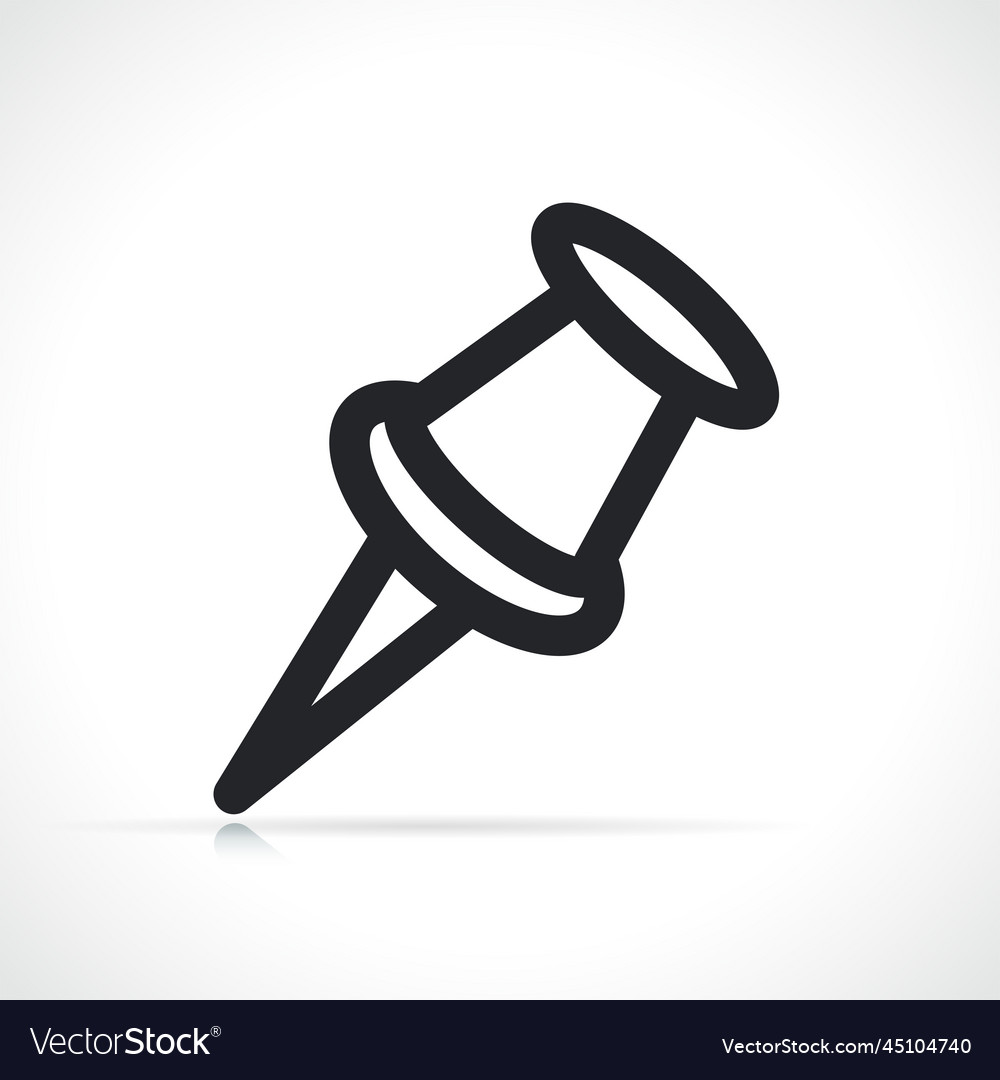 Push pin line icon isolated