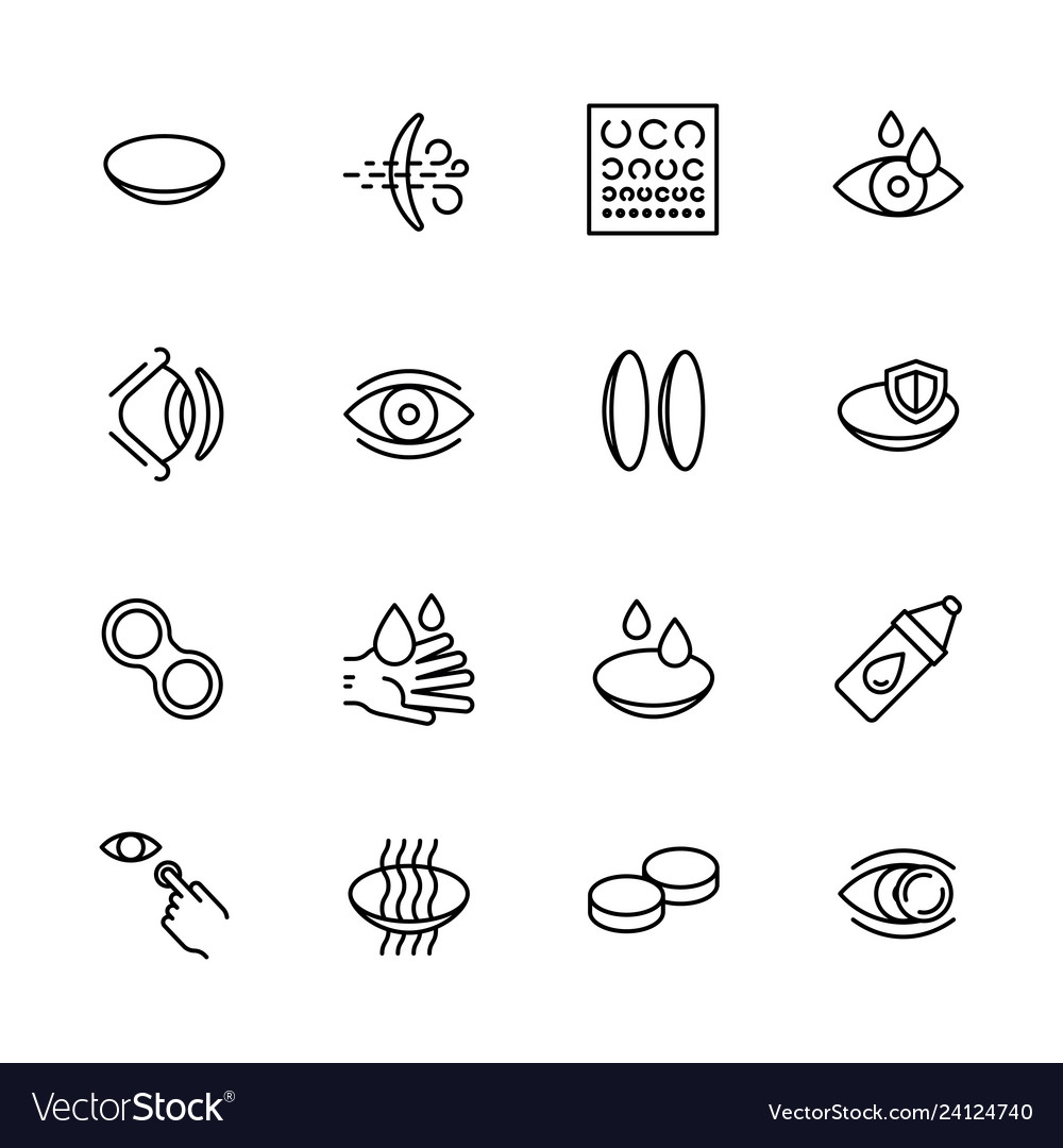 Simple icon set vision eyesight ophthalmology