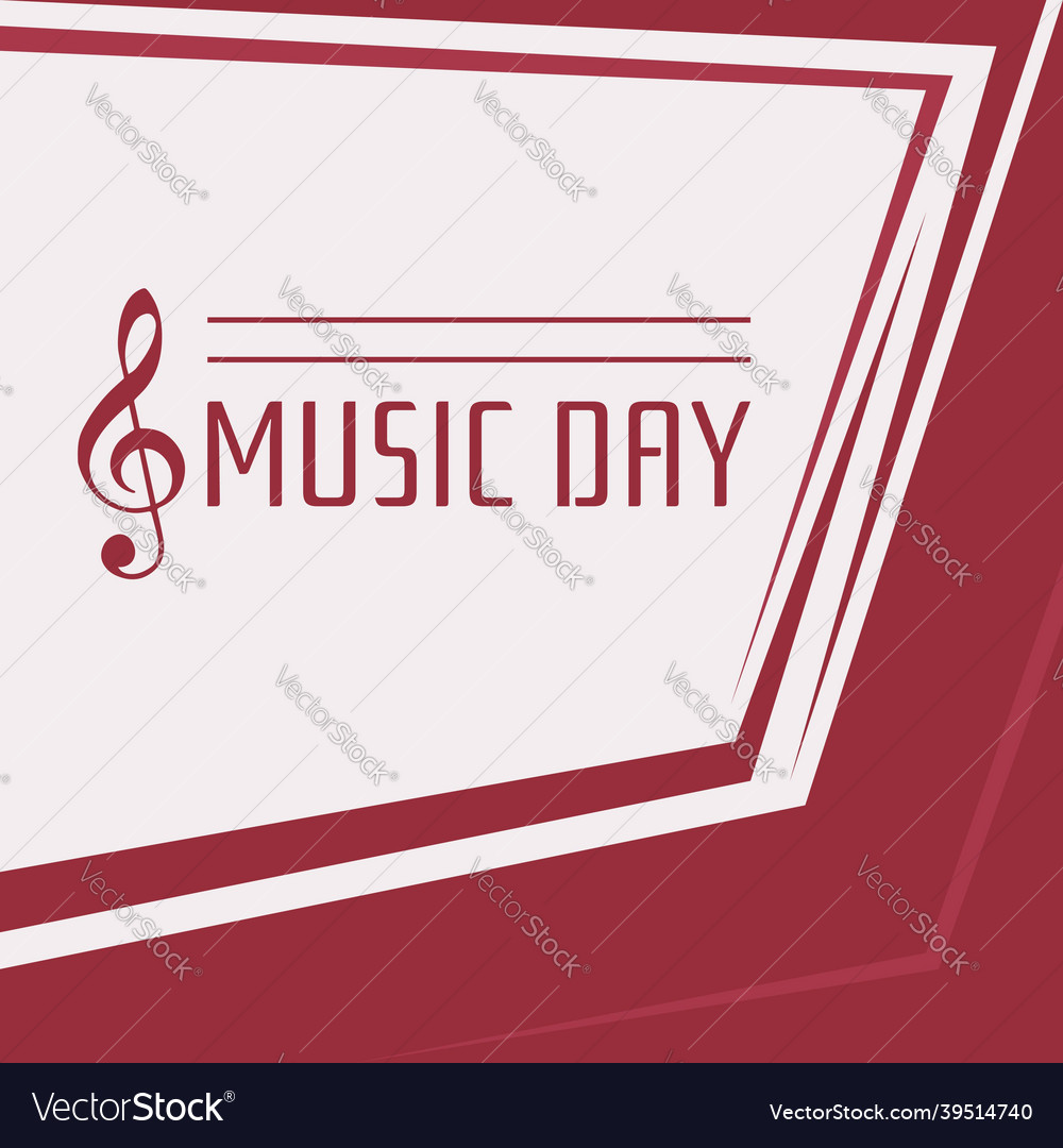 World music day with red base color