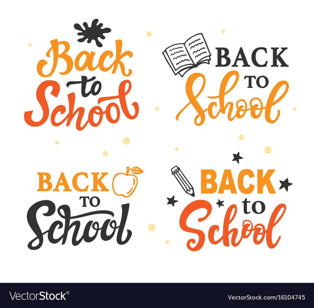 Back to school banner templates set