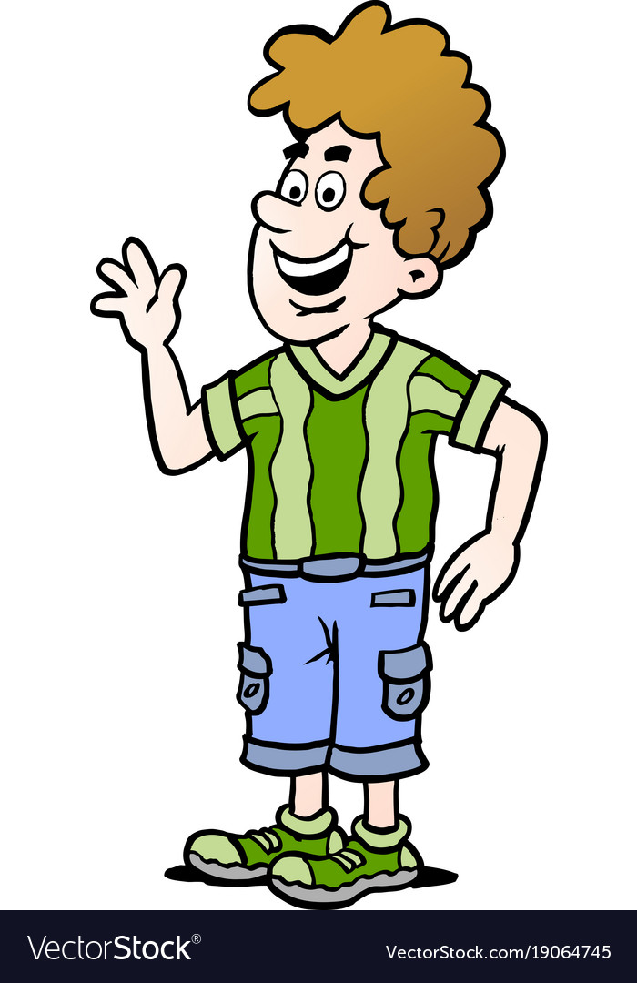 Cartoon of a man there is wearing a casual clothes Cartoon of a man there is wearing a casual clothes