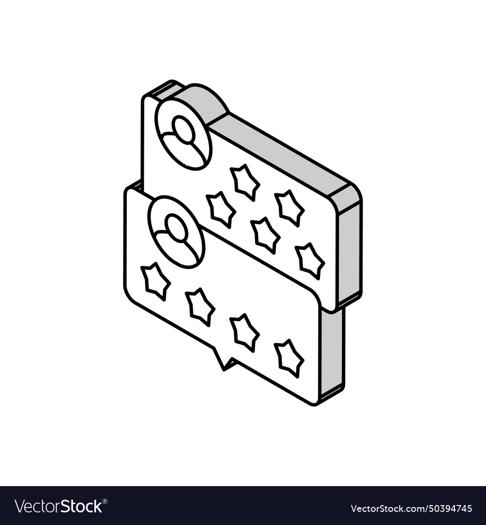 Customer review isometric icon