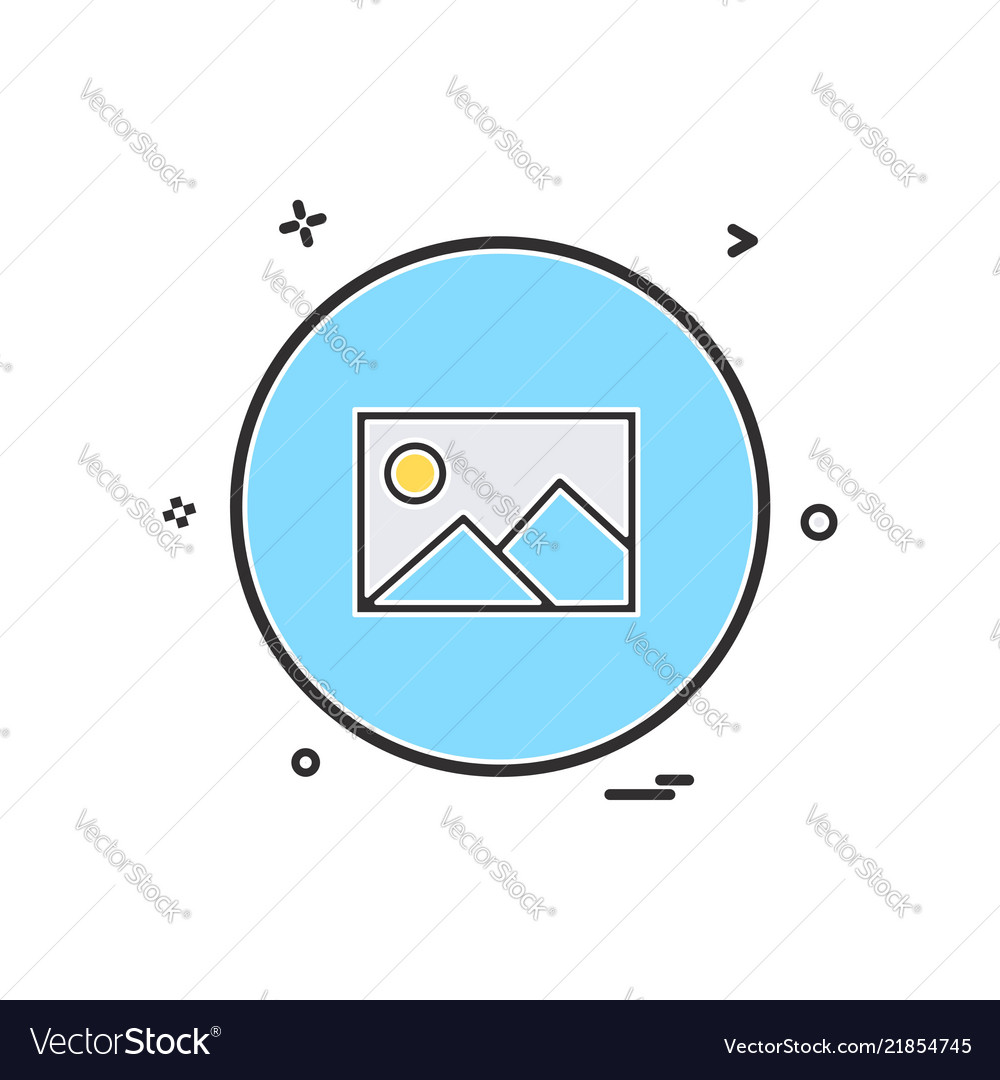 Gellery basic ui icon design vector image Gellery basic ui icon design