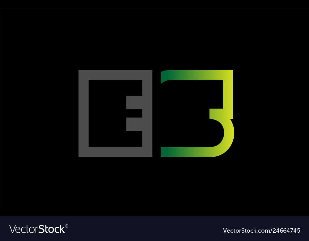 Green Black Grey Alphabet Letter Logo Combination Vector Image