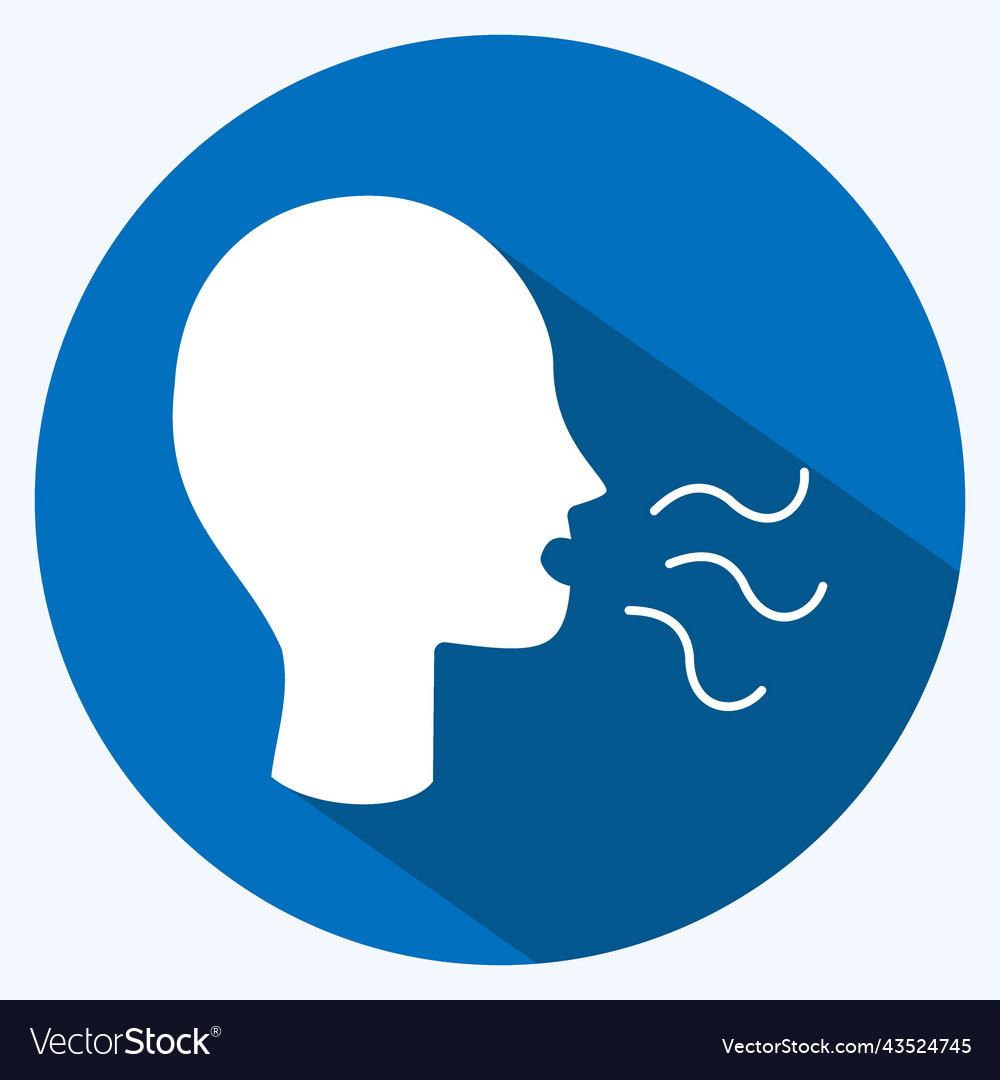 Icon loss of smell suitable for flu symbol long Vector Image