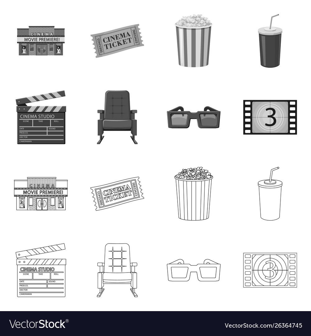 Isolated object television and filming icon