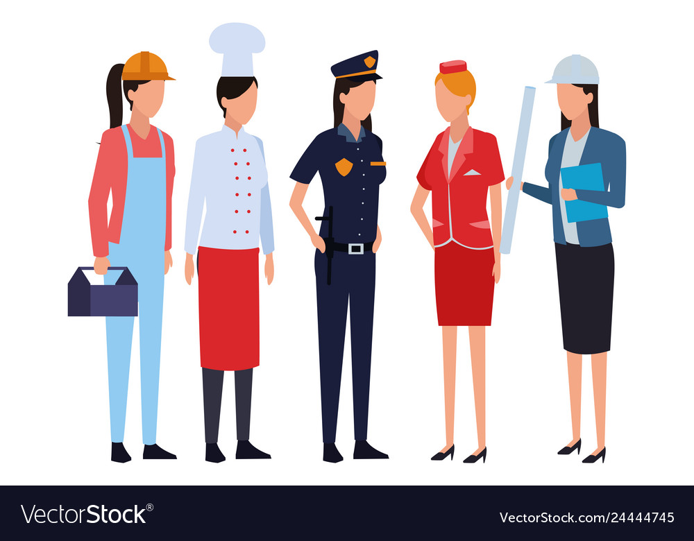 Jobs and professions avatar Royalty Free Vector Image