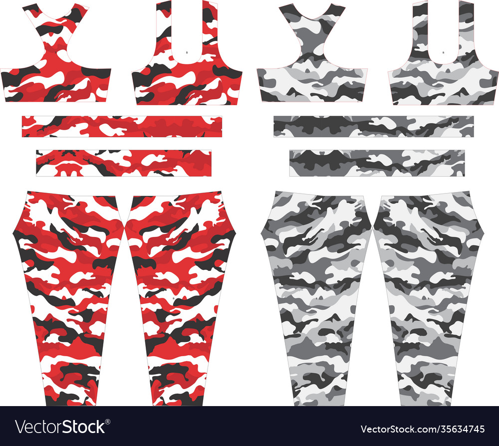Legging and bra pattern artwork Royalty Free Vector Image