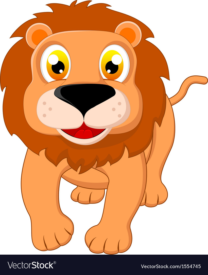 Lion standing Royalty Free Vector Image - VectorStock