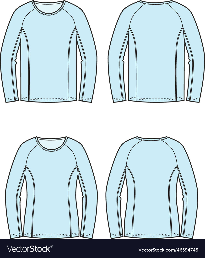 Mans and womans sport long sleeve jumper Vector Image