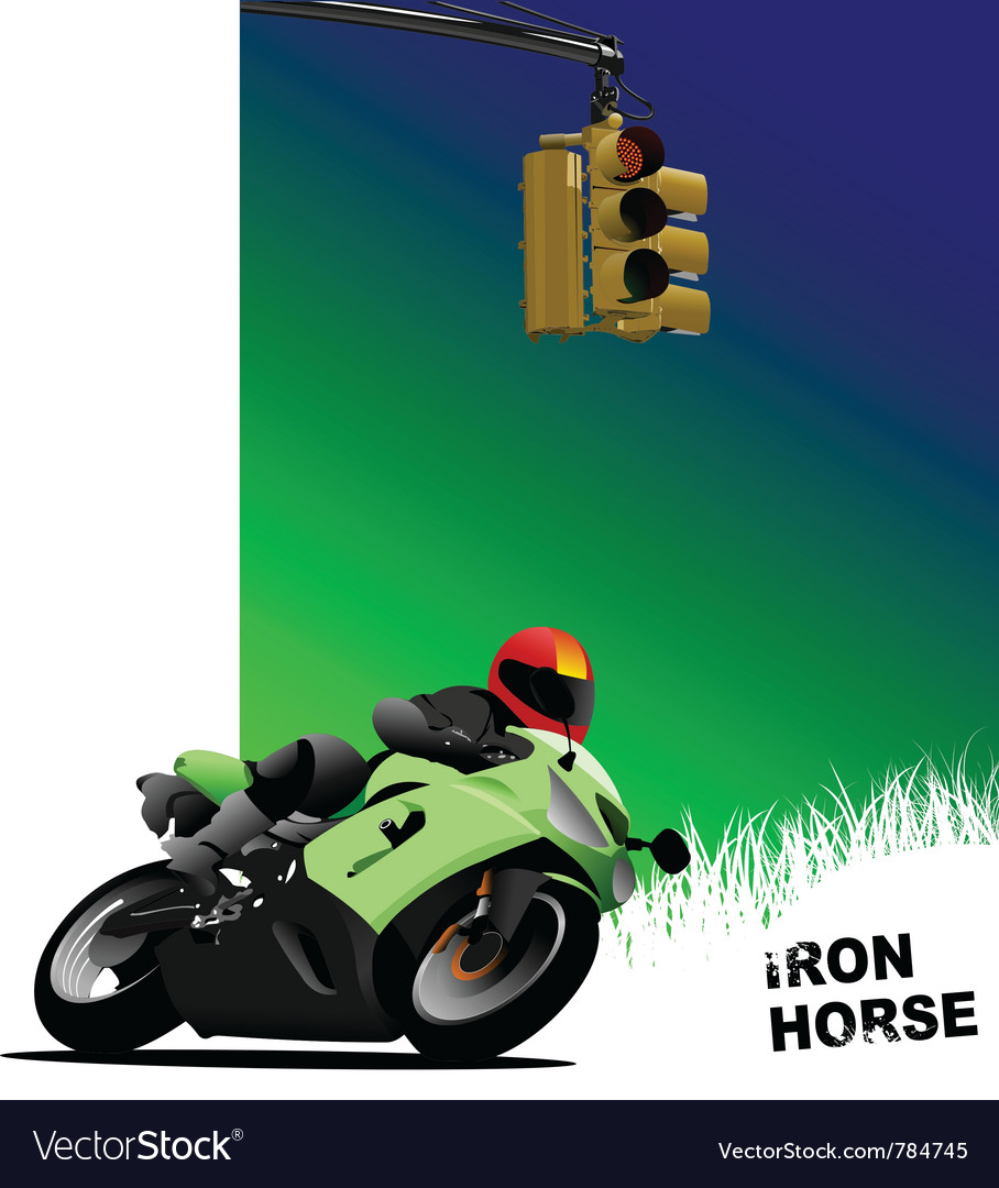 Motorbike poster Royalty Free Vector Image - VectorStock