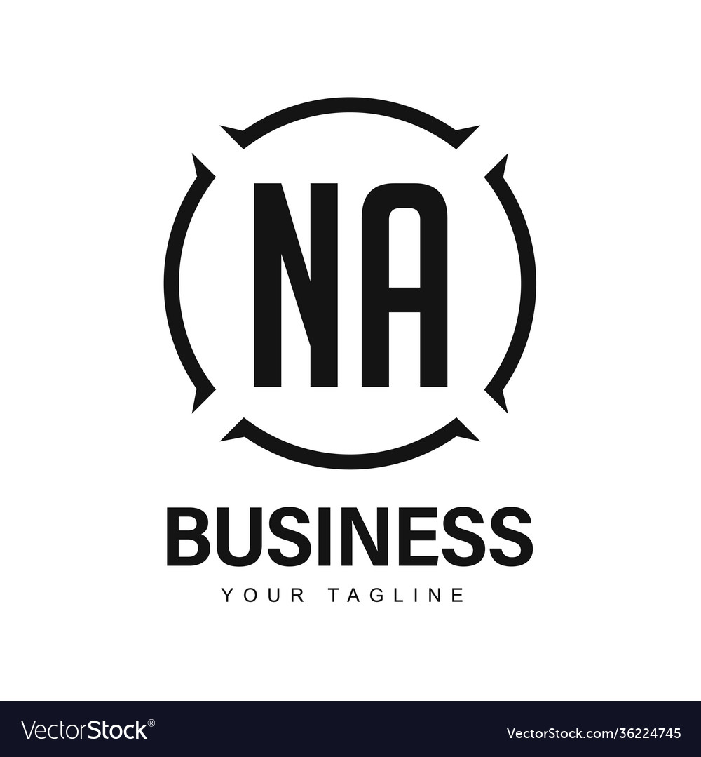 Na initial a logo design with abstract style vector image Na initial a logo design with abstract style