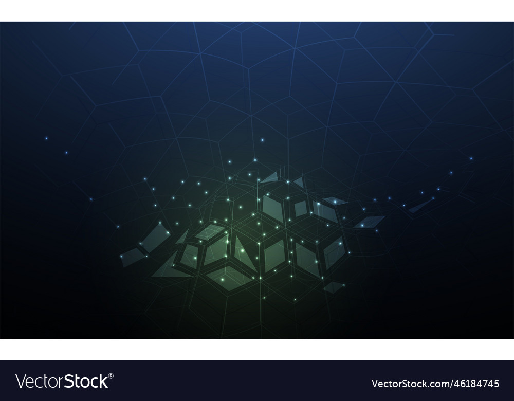 Neural network concept connected cells with links vector image Neural network concept connected cells with links