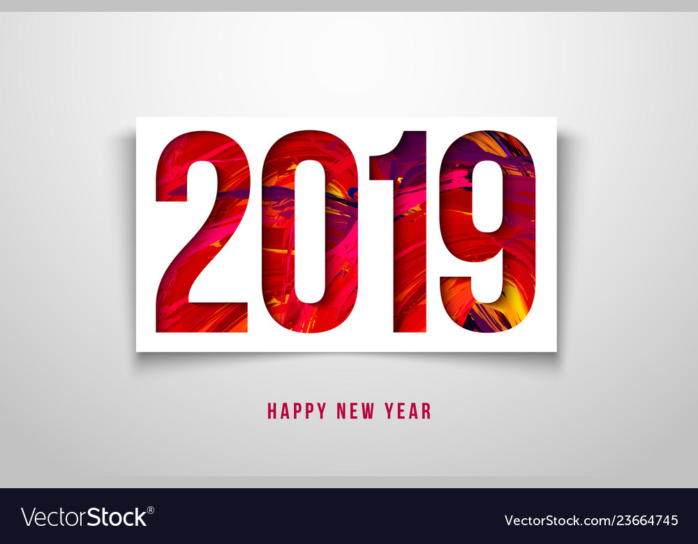 New year 2019 background paper style