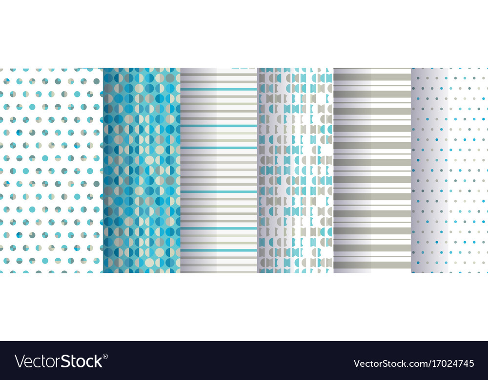 Set of abstract seamless patterns with circles