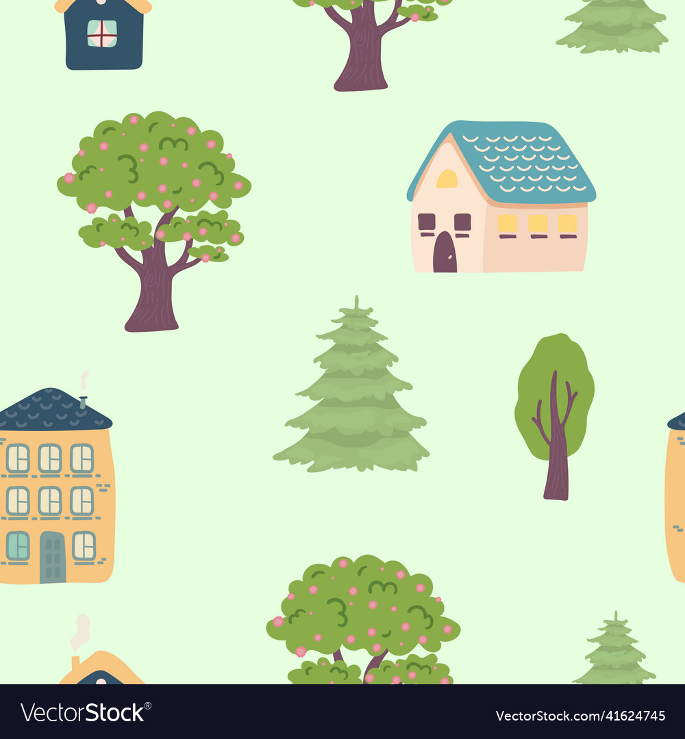 Spring or summer seamless pattern with stylized vector image Spring or summer seamless pattern with stylized