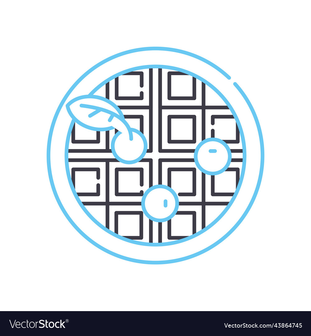 Waffle line icon outline symbol