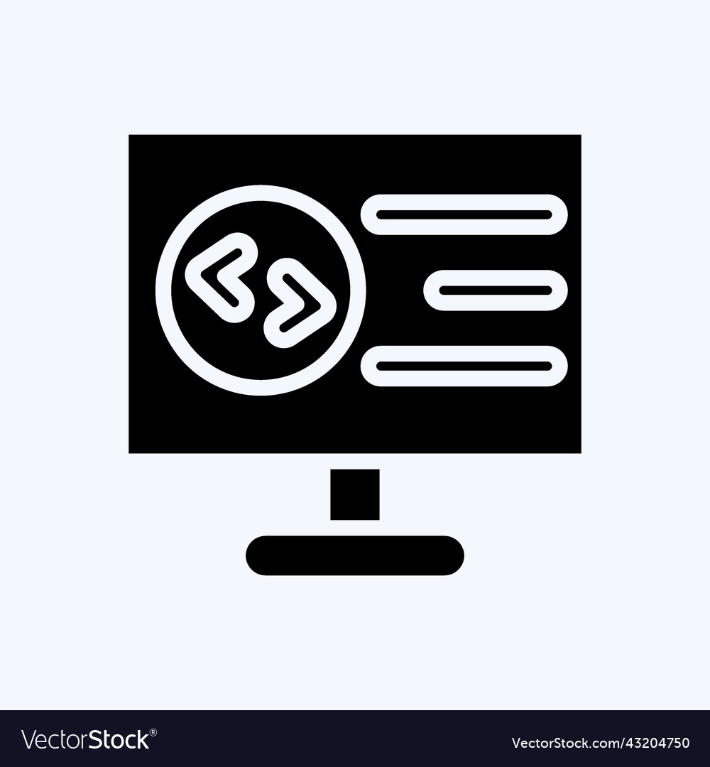 Icon computer programming suitable for education Vector Image