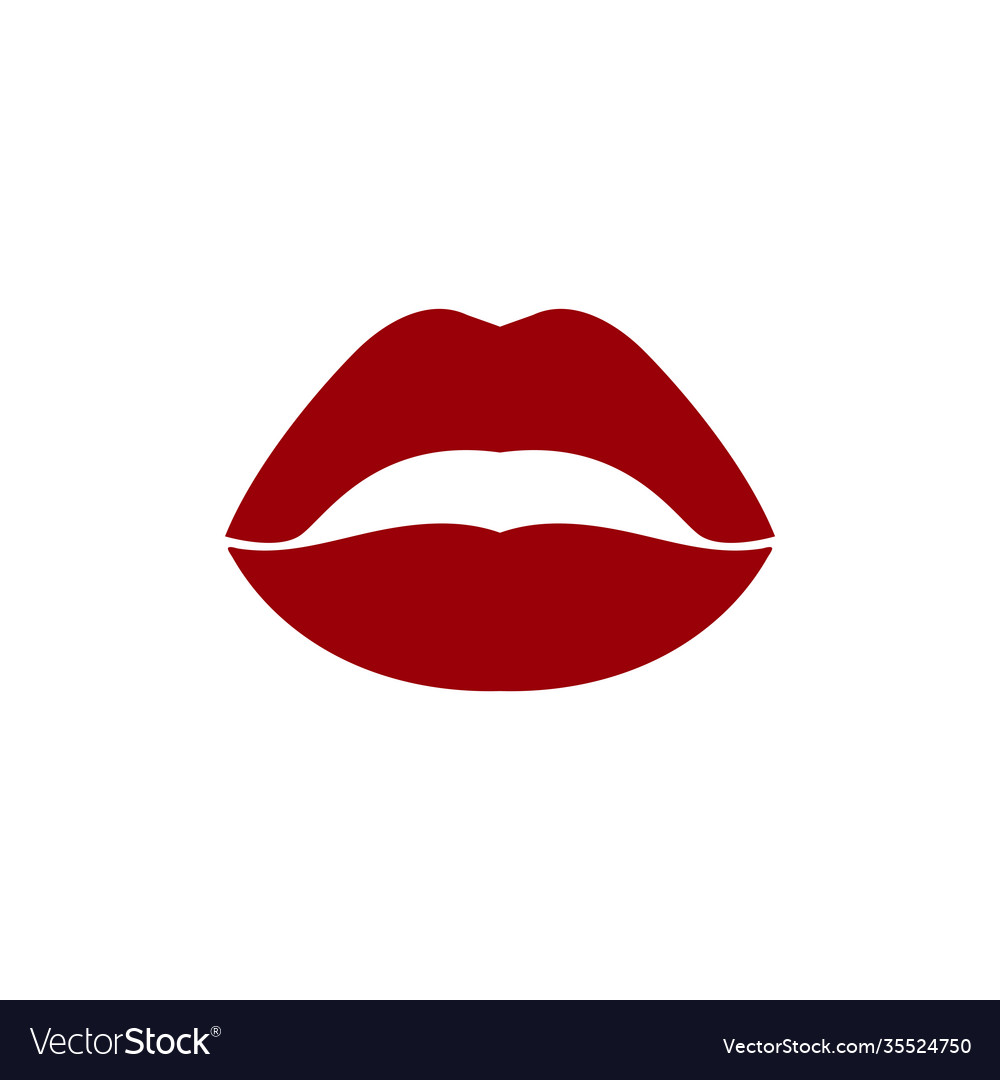 Lips Icon Design Template Isolated Royalty Free Vector Image