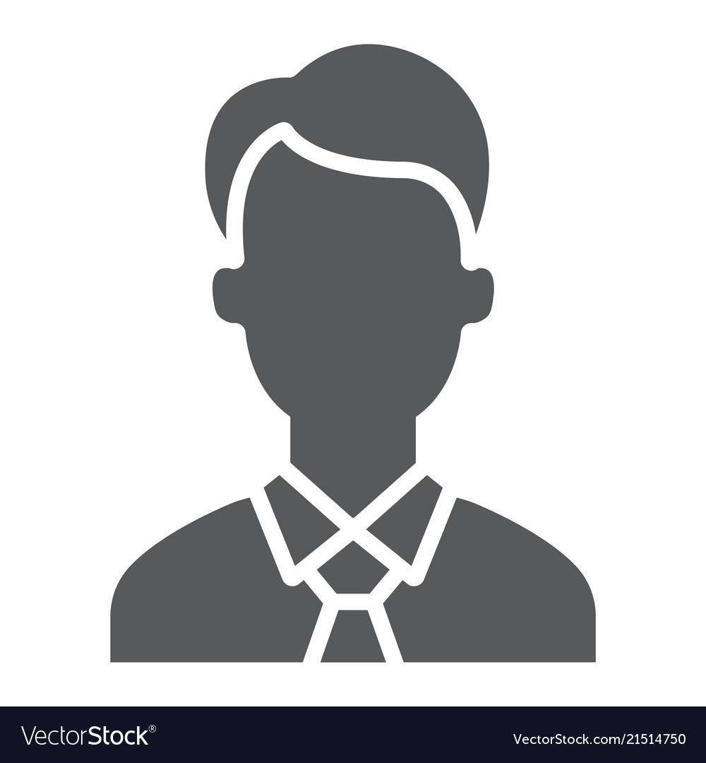 Manager glyph icon office and work Royalty Free Vector Image