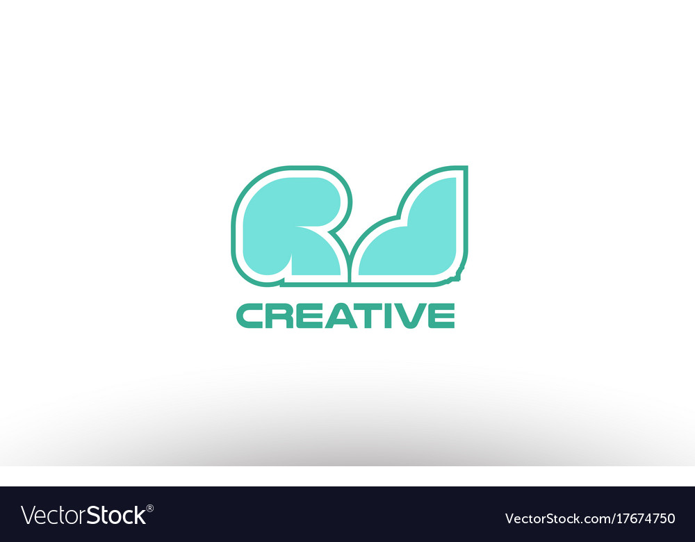 Pastel green alphabet letter rj r j combination