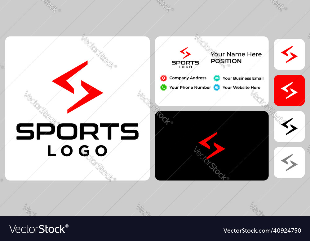 S sport logo Royalty Free Vector Image VectorStock