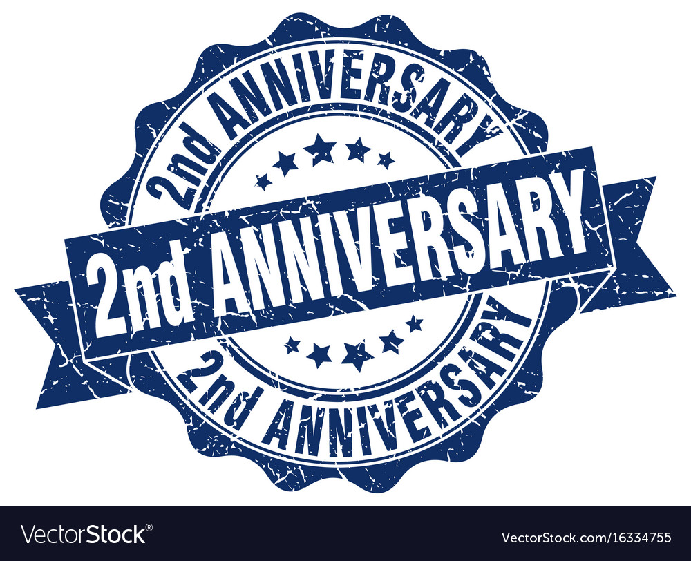 2nd anniversary stamp sign seal