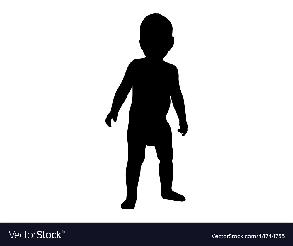 Baby silhouette art Royalty Free Vector Image - VectorStock