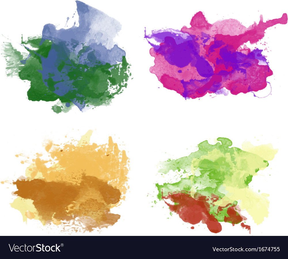 Colorful watercolor backgrounds Royalty Free Vector Image