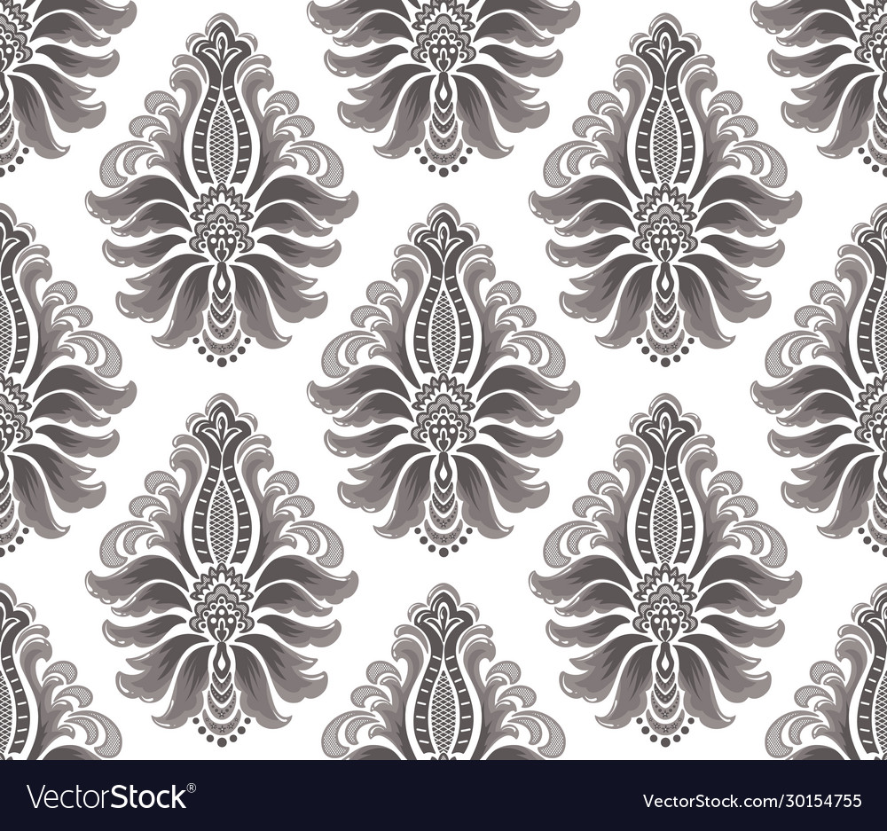 Damask seamless emboss pattern background Vector Image