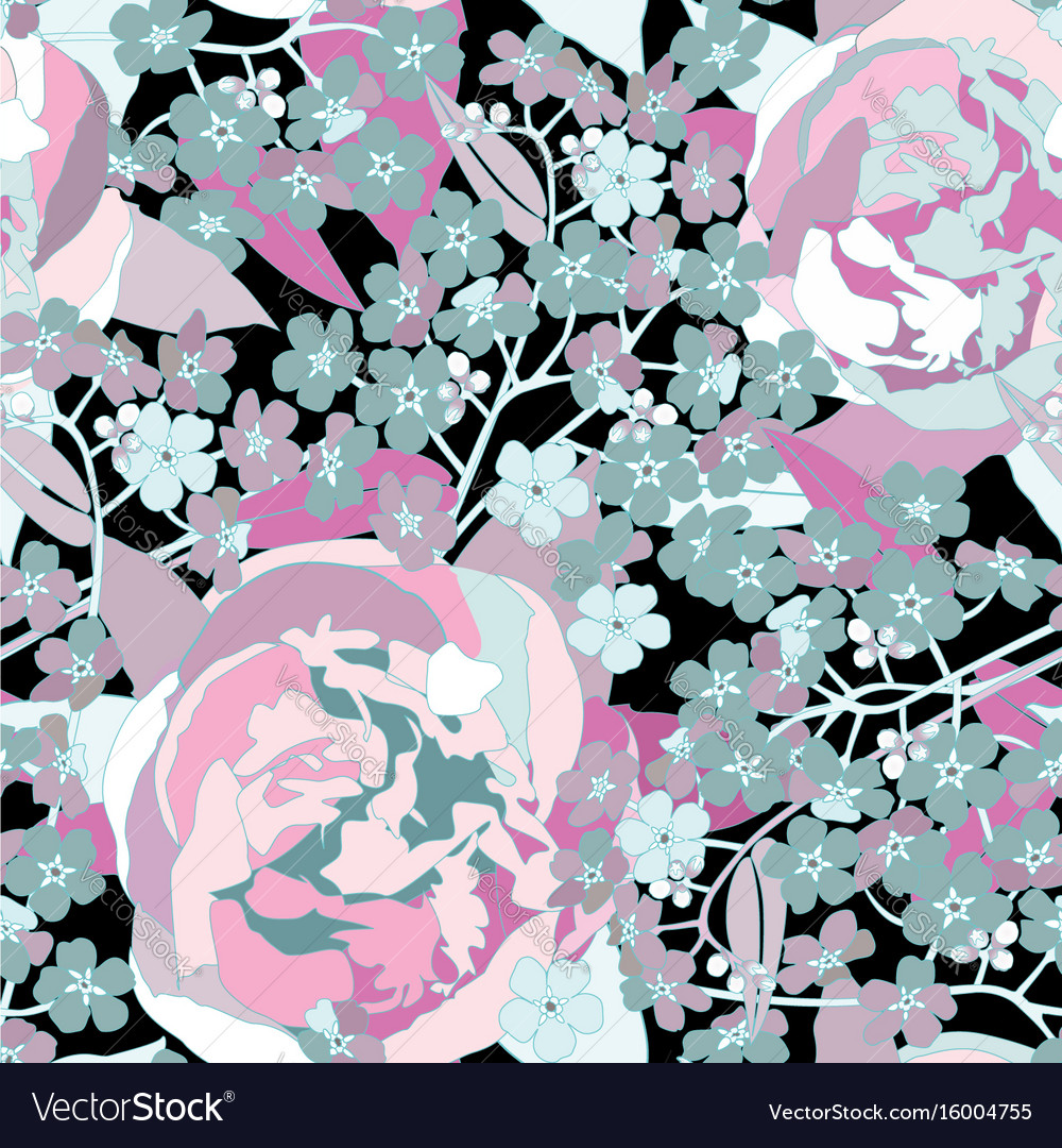 Blumen Nahtlose Muster Blumen Hintergrund