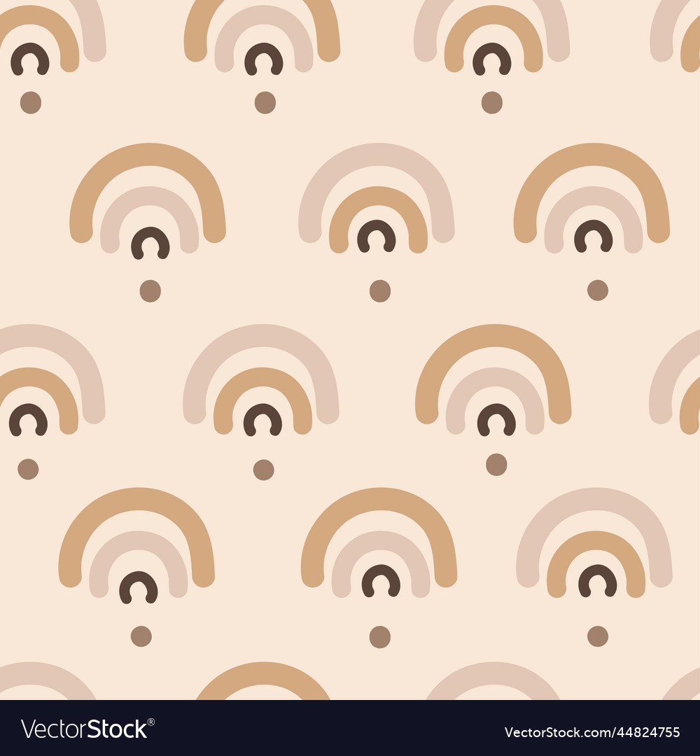 Light boho seamless pattern with arches vector image Light boho seamless pattern with arches