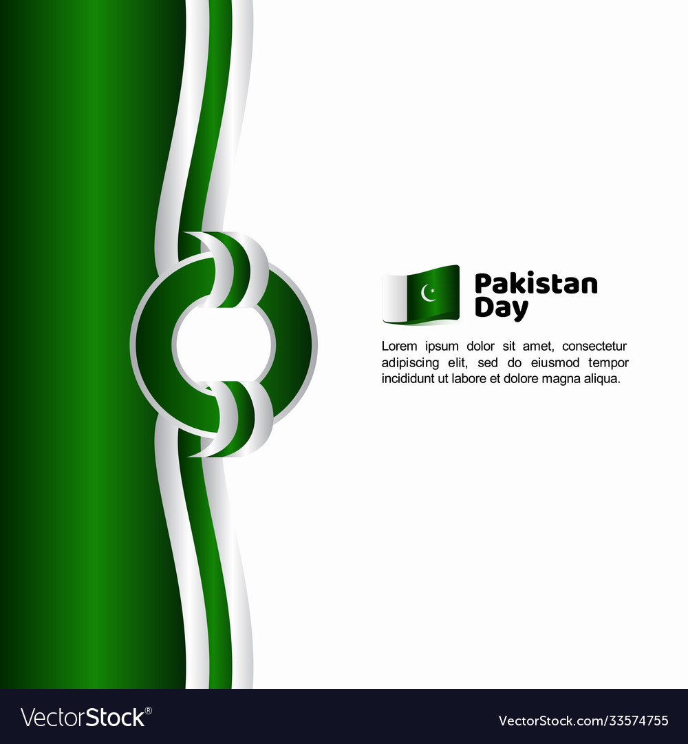 Pakistan day flag template design