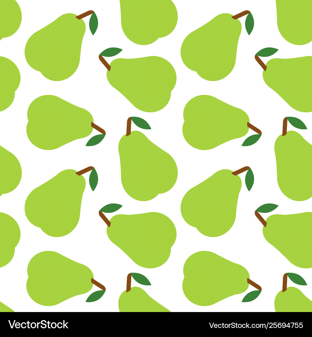 Pear pattern seamless background design Royalty Free Vector