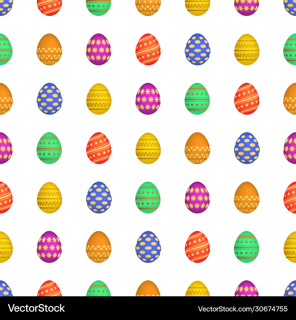 Seamless pattern with colorful easter eggs Vector Image