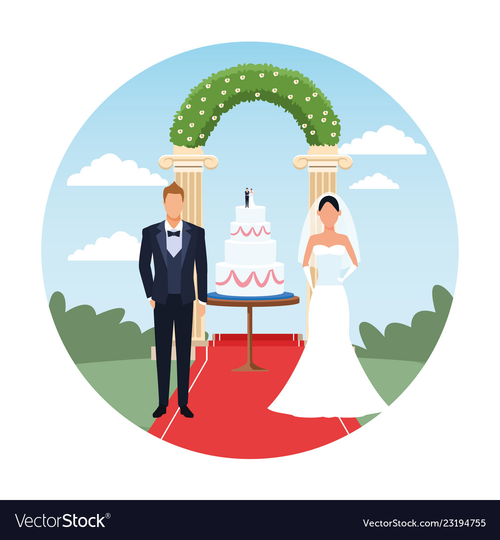 Hochzeit Paar Cartoon