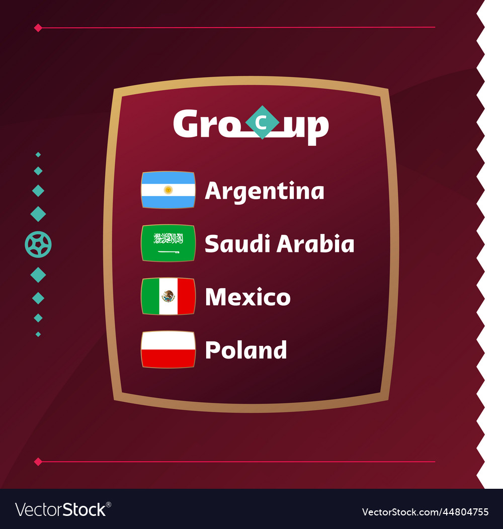 World football 2022 group c flags