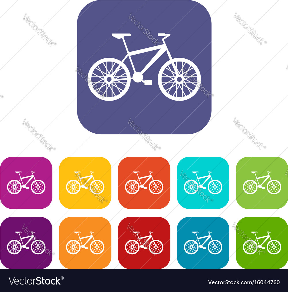 Bike icons set Royalty Free Vector Image - VectorStock